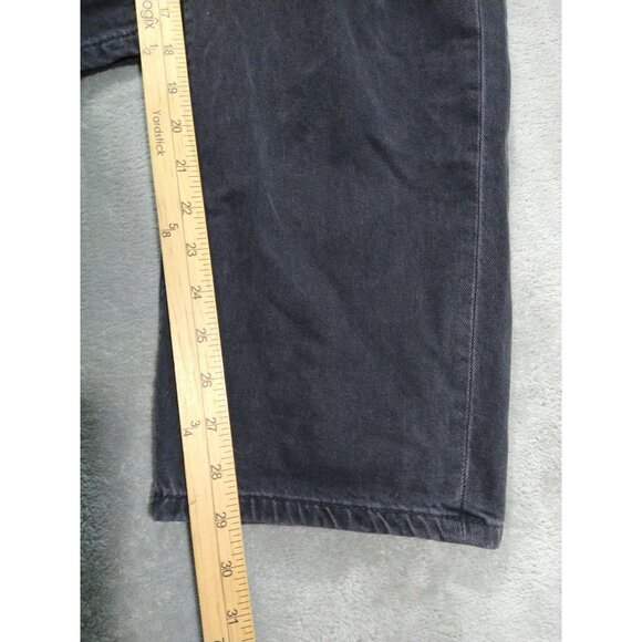 Lucky Brand Jeans Womens 10/30 Black Denim 90s Loose High Rise Straight Button - Picture 5 of 10